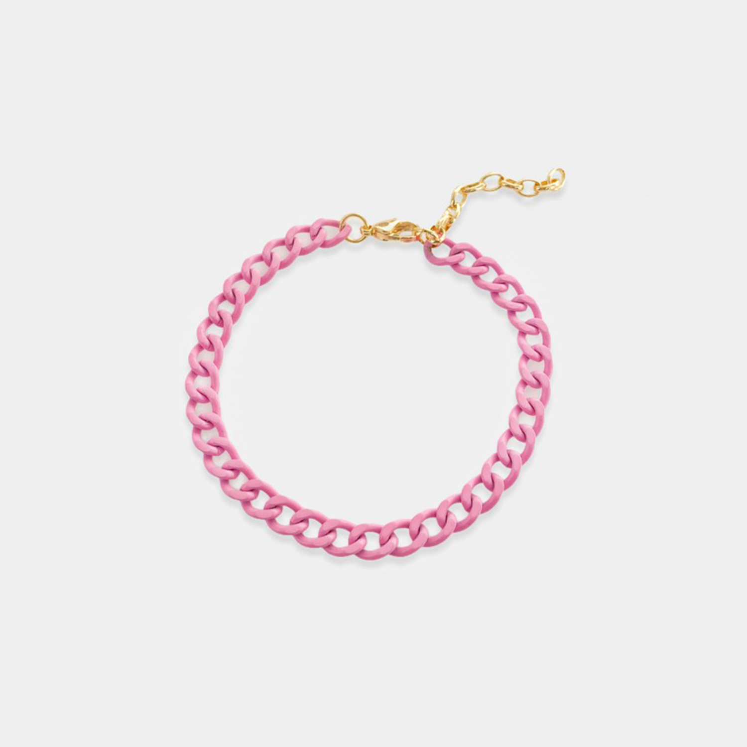 Enamel Curb Bracelet. 7" enamel curb chain bracelet with lobster clasp
