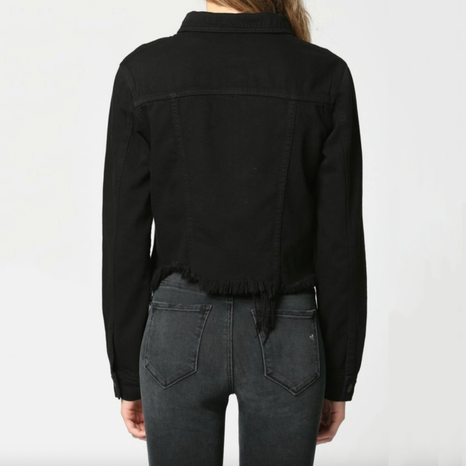 Hidden Regular Fitted Jacket. A Hidden jacket is a must-have in your closet rotation! This jacket features a slightly cropped fit and a frayed hem