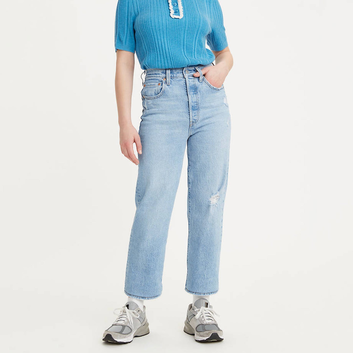 Levi's Ribcage Straight Ankle. With its soaring 12-inch rise, this jean has become a hip-slimming, waist-defining, leg-lengthening obsession. This fit will show off your figure and make you feel just as amazing as you look