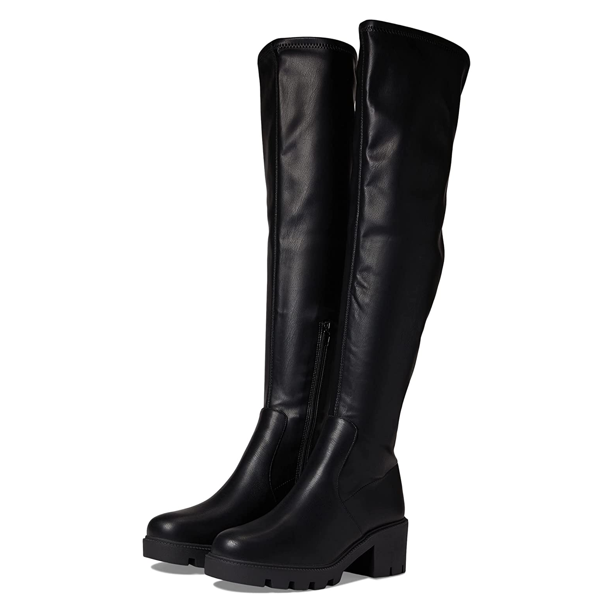Stay on trend in these eye-catching over the knee boots! The lug sole makes a statement and is so versatile, they will go with any of your favorite dresses or skirts!