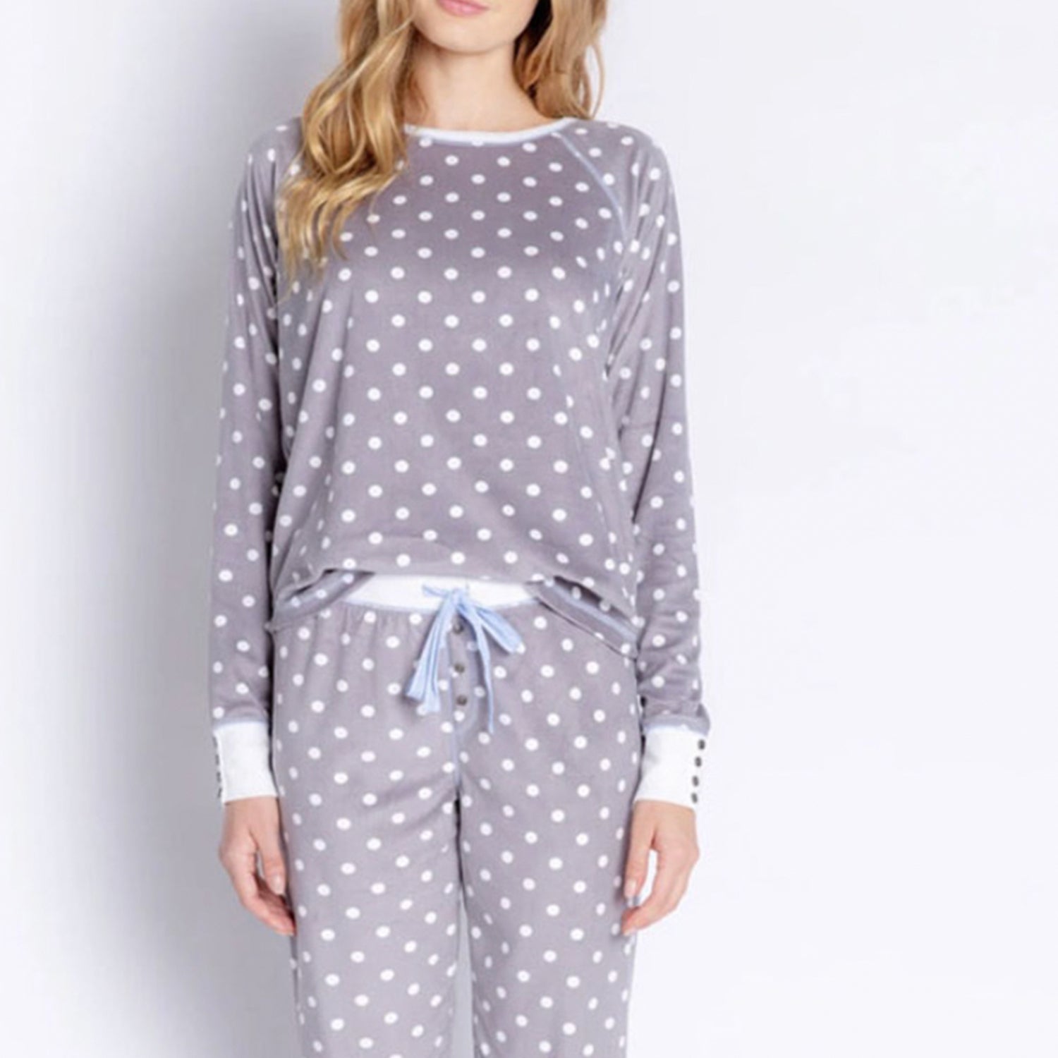 PJ Salvage Winter Woods Top. Be cozy and cute in this super soft polka dot pajama top! Grab the matching bottoms to make it a matching set