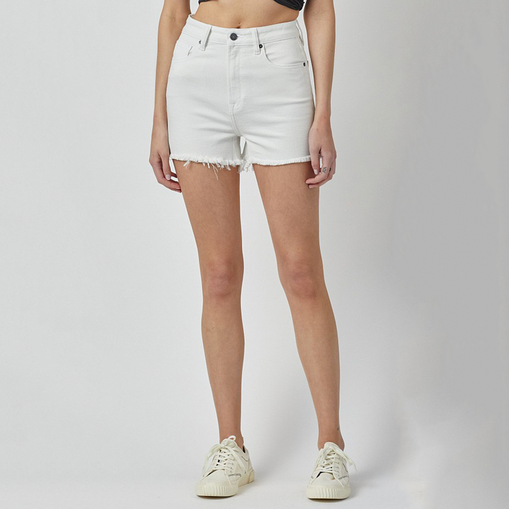 Hidden Sophie High Rise Frayed Hem Mom Short . You can never have too many pairs of denim shorts, right? These high rise mom shorts are the perfect bottoms with the perfect amount of distressing at the hem. You won't regret adding these denim shorts to your summer wardrobe!