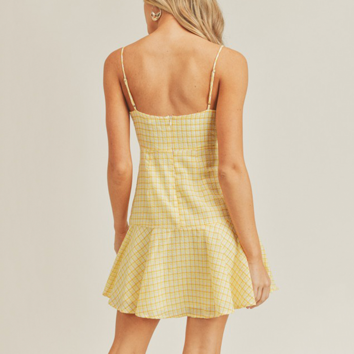 Grid Print Mini Dress. This cute dress is a great go-to summer staple that is comfortable and stylish