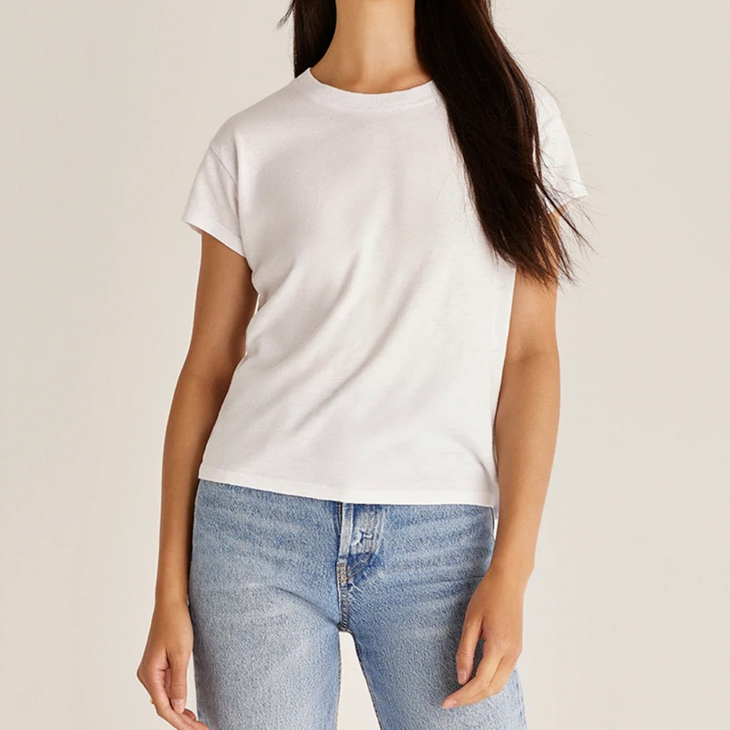 Z Supply Modern Slub Tee. Your favorite pair of jeans just found their new match! The Modern Slub Tee is a needed staple with its clean lines of the crewneck design that compliment any casual outfit